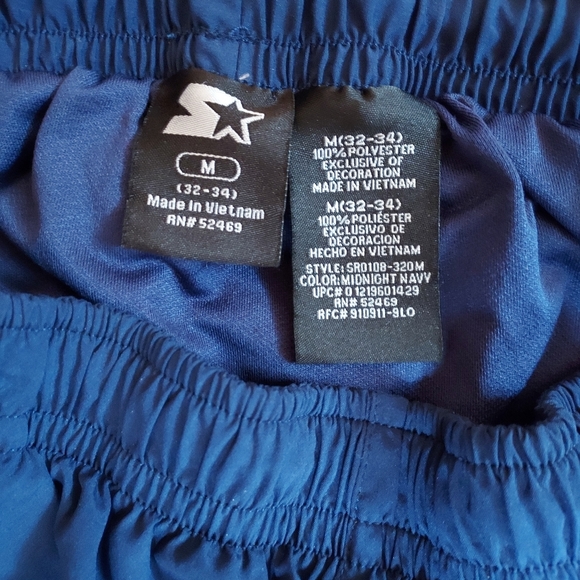 Starter Mens Dri Star Swim Shorts Size Medium Navy Blue Pockets - Picture 5 of 7